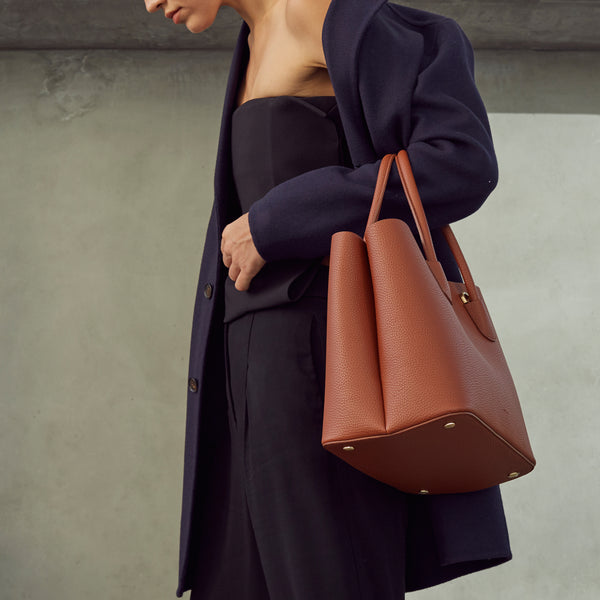 Luxury Designer Vegan Handbags - Cher Tote Black