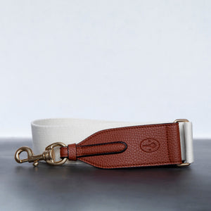 Webbing Strap - Ivory / Brown [Sample Sale] - Only One Unit Available