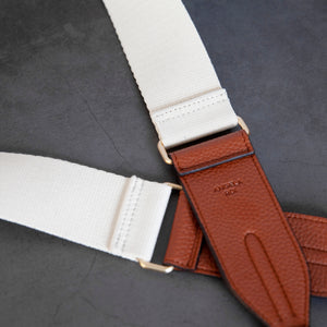Webbing Strap - Ivory / Brown [Sample Sale] - Only One Unit Available