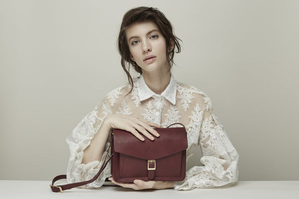 Luxury Designer Vegan Handbags - Anya Crossbody Bordeaux