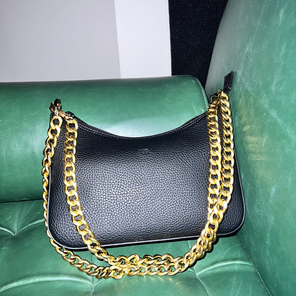 The Elsewhere Co  Gold Curb Chain Wallet and handbag Strap 80cm